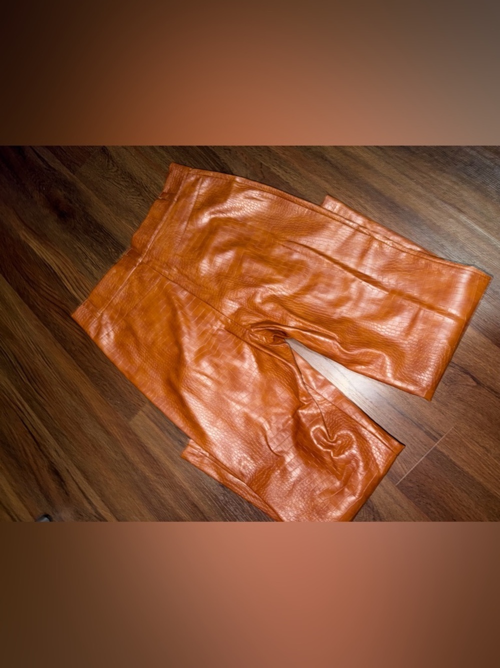 Nwot Bardot Faux Croc
Leather Pants Brown XL $175 revolve spring party - Picture 13 of 14
